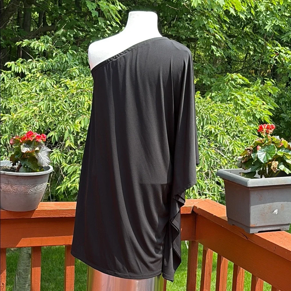 NWT Michael Kors Black One Shoulder Dress - Picture 3 of 13